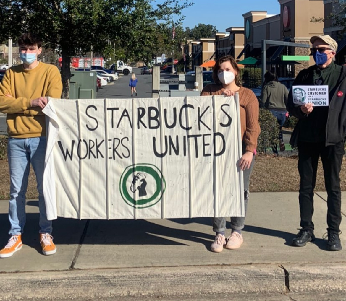 Starbucks Workers United protest